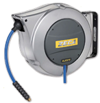 Pneumatic hose reel - tube Ø: 10mm - 15m - PU - Max: 15 bar - Out: G3/8"M - For air and water