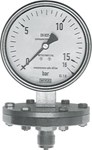 Manomètre à membrane boîtier Ø100mm inox - plage de mesure de 0 à 25 bar - raccordement radial G…