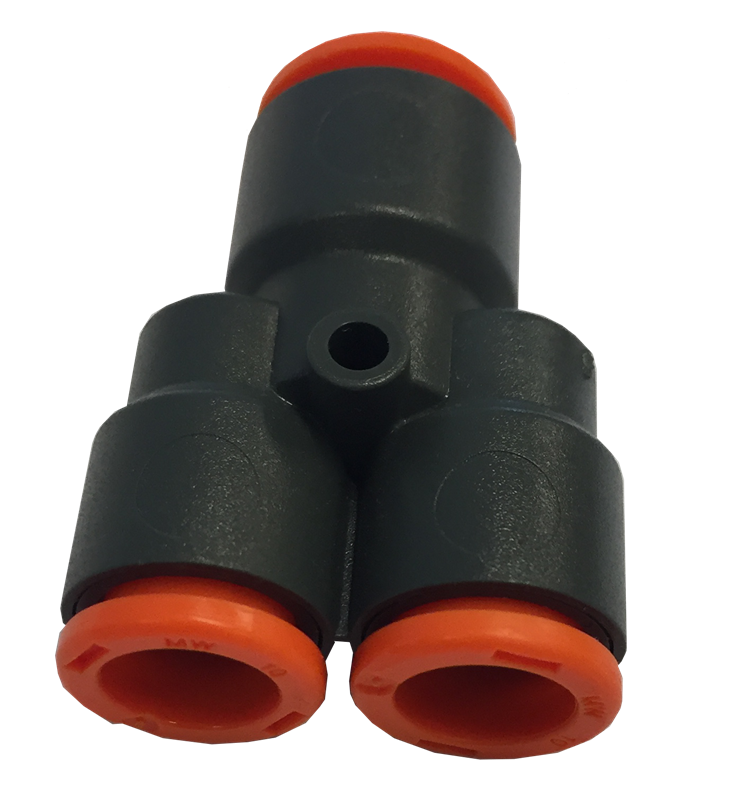 Push-in fitting - Y - Technopolymer - Union - Ø6X4 mm - 12 bar