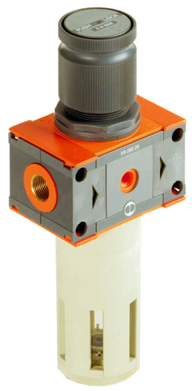 Filter Regulator Metal Work Serie FR 200 - G1/4" - 20 µm - 13 bar - Semi-auto drain - 0 to 12 bar