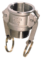 Raccord Cam-Lock pour flexible - Coupleur droit Type B - Inox - 1/2" M - Pmax: 11 bar