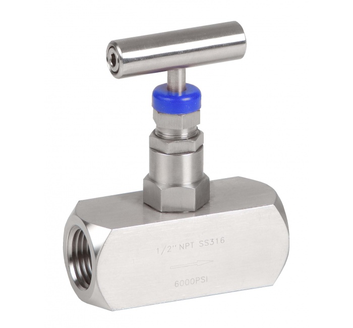Needle valve - 316 Stainless Steel body - PTFE - G3/4" FF - PN410 - 2 ways - (+)232°C