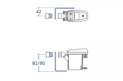 Équerre de fixation pour le mur et le sol pour BEKOMAT 31 U et 32 U