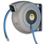 Pneumatic hose reel - tube Ø: 8mm - 15m - PU - Max: 15 bar - Out: G1/4"M - For air and water