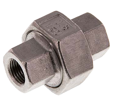 Raccord union 3 pièces en acier inox 316 -  G1/8" FF - 16 bar