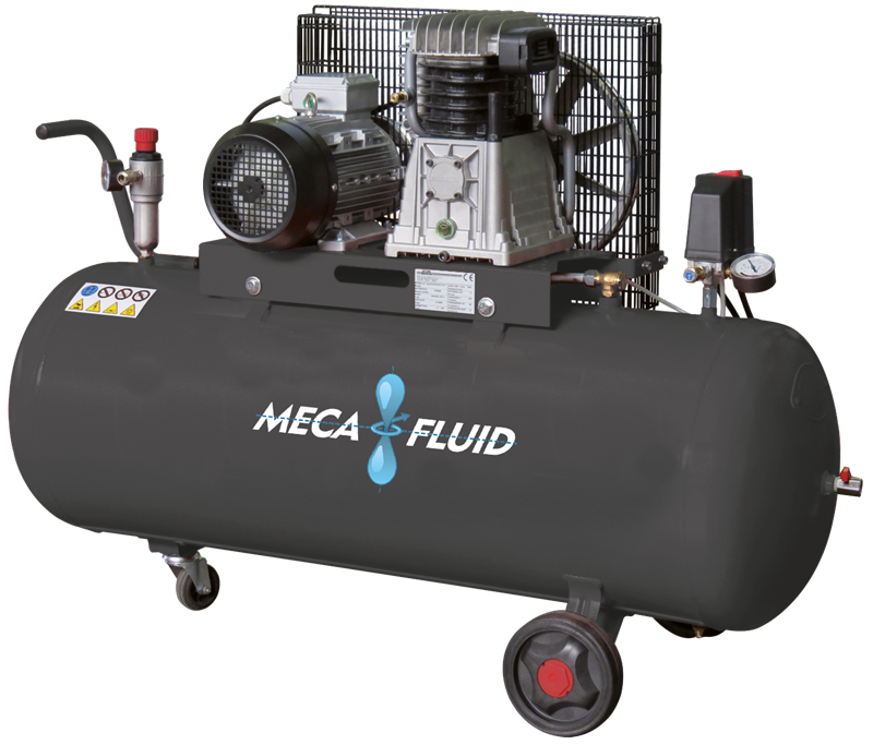 Piston Compressor - 240 l/min - 50 l - 8 bar - 2 cylinders - 1 stage - 1,5 kW - 400 VAC TRI
