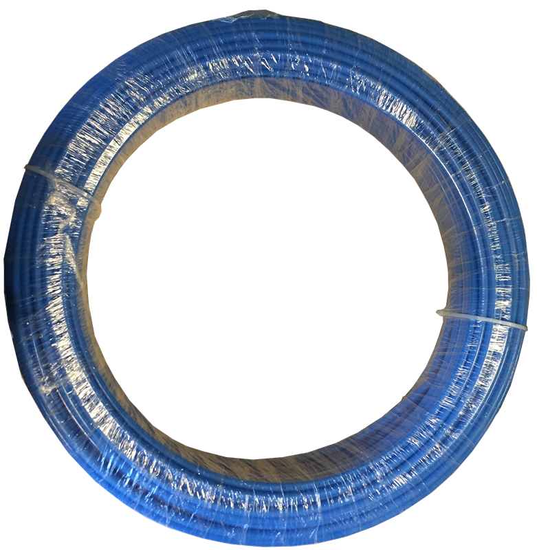 Tube pneumatique calibré en bobine - Polyamide - 16x12 mm - Bleu - 25 m - P. max: 20 bar
