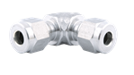 Double ring compression fitting - Union elbow - Stainless steel - 1/2" - +455°C