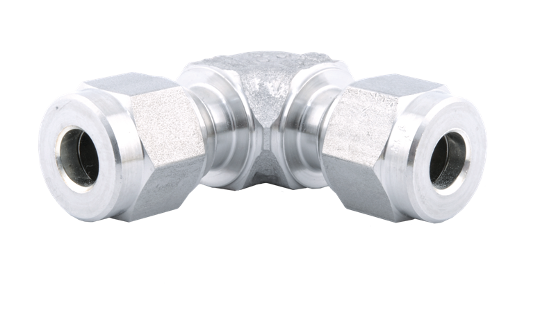 Raccord à double bague de comp. pour tubes inox - Coude union égal Type SL - Inox - 1/2" - +455°C