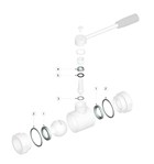 Kit de pièces de rechange en PTFE pour vannes à sphère des familles 10, 11 & 21 en DN10