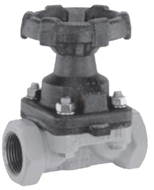 Vannes à membrane - Fonte GGG40 - EPDM - G1'' FF - (+)90°C - Cde Manu