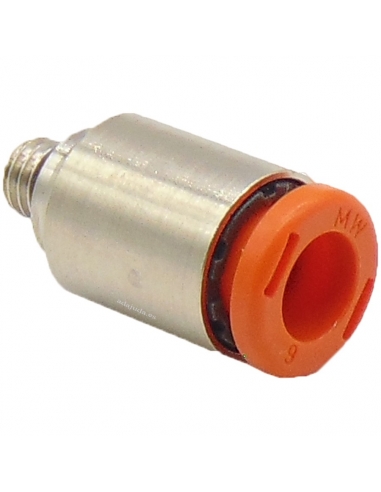 Raccords pour tubes - Droit cylindrique - Laiton nickelé - M5 M - Ø6 mm - 16 bar