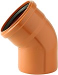 Coude 45° PVC égout rouge  Ø 110