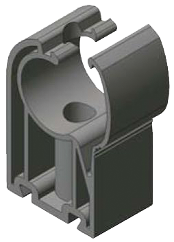 Attache tube pour tube de Ø 50 mm - M8 - sachet de 10 pièces
