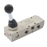 Spool valve - 5/3 COE - G1/4" - Muscular with lever - 3 held positions - With gaskets