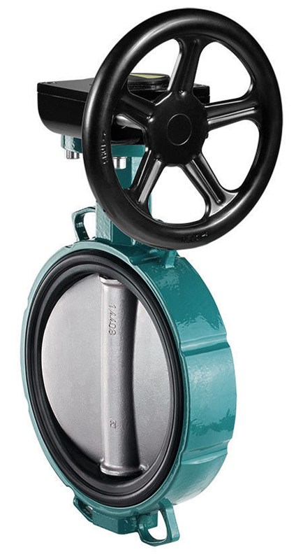 Butterfly valve - GGG40/EPDM/CF8M - DN600 - WAFER GN10 - PN10 - Handwheel
