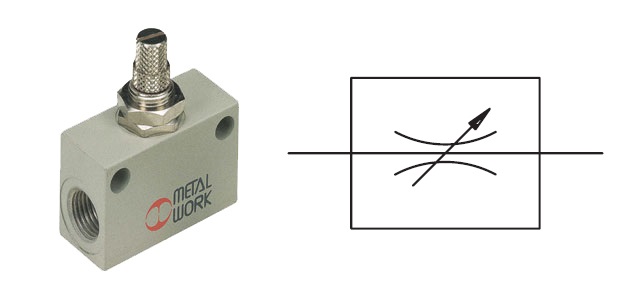 Limiteur de débit en ligne METAL WORK Série RFL - bidirectionnel - G1/2" - max. 10 bar