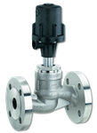 GEMU Glove Valve - 2/2 - NC - DN15 - GN40 - PN12 - Stainless Steel body - PTFE - Pneumatic - +180°C