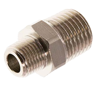 Raccord en laiton METAL WORK Série A2 - mamelon conique inégal R 3/8" - R 1/2" - max. 60 bar