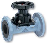 Vanne à membrane - Fonte GG25 - EPDM - DN20 - A brides GN16 - (+)90°C - Cde Manu