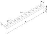 Trayco - Rail de support  41 x 21  L=300  sendzimir*