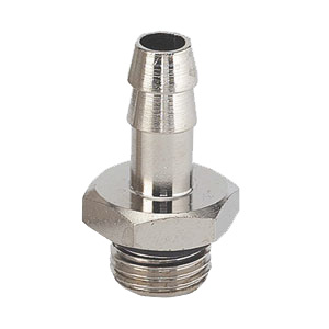 Fluted fitting - Threaded nozzle - Nickel-plated brass - 3/8" M - Ø9mm - Max pressure: 60 bar