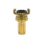 Raccord GK pour flexible - Coupleur avec verrou - Laiton - Embout cannelé Ø25mm - Entre griffes 40mm
