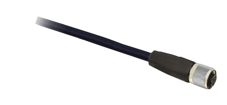 Câble d'alimentation en tension 5 m - 6x0,25 mm2 - connecteur droit M12 - 5 broches femelle