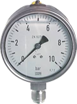 Manomètre WIKA Ø100mm - Inox - Rac. au bas inox - G1/2" - Avec glycérine - 0-1bar - Précision: 1.0