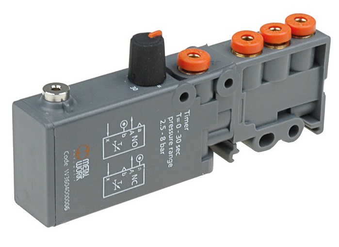 Pneumatic Logic Element - Timer - Ø4 mm - 2,5 à 8 bar