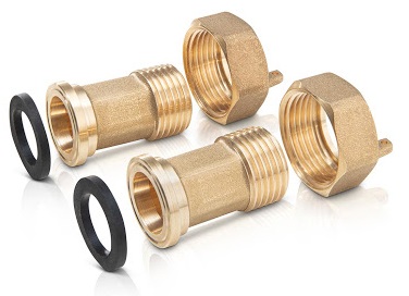Lot de deux raccords union à écrou tournant en laiton - 1"1/2  M - 2" F