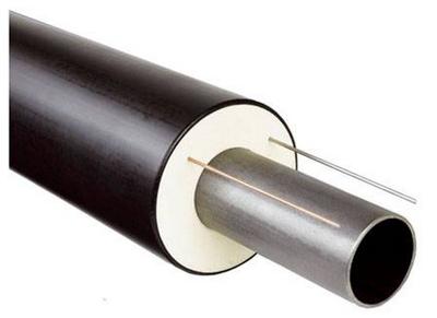 Tube pré-isolé acier Logstor DN80 avec fils d'alarme