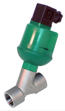 Vanne à soupape à siège incliné - Inox 316L - NBR - G1/2’’ FF - PN10 - 2/2 - 90°C - 24/DC