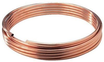 Tube calibré en rouleau - Cuivre recuit - 15x13 mm - P. max: 82 bar