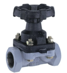 Vannes à membrane - Fonte GGG40 - EPDM - G3/4'' FF - (+)90°C - Cde Manu