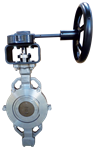 Vanne papillon à double excentration en inox - DN80 - PN50 - WAFER - GN10/16/25/40 - 200°C - levier