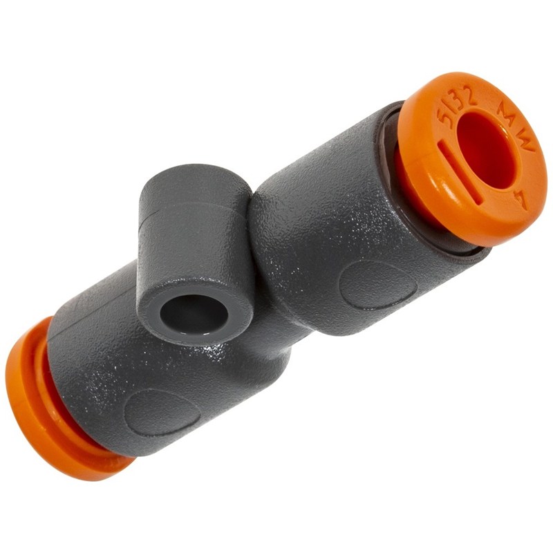 Push-in fitting - Double - Technopolymer - Union - Ø5 mm - 12 bar