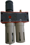 FRL METAL WORK serie FR+LUB 300 G1" 13 bar - 20 µm - 0 to 12 bar - Semi-automatic drain