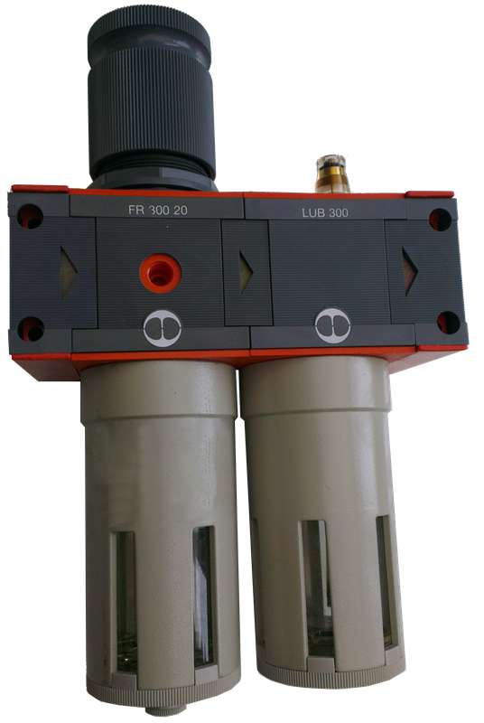 FRL METAL WORK serie FR+LUB 300 G1" 13 bar - 20 µm - 0 to 12 bar - Semi-automatic drain