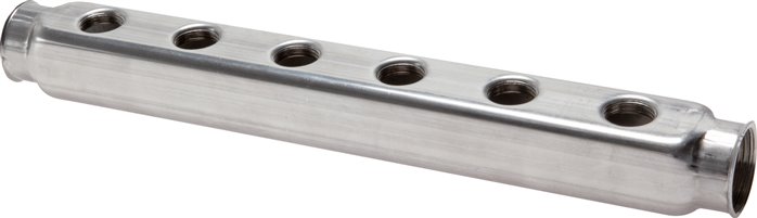 Manifold - Stainless steel - 2x G 1" F - 6 x G 1/2" F - PN10
