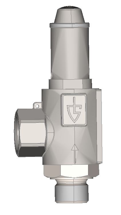 Soupape de sécurité en inox GOETZE Série 451 - échappement canalisé - G1/2"M - tarage 1,0 bar