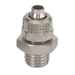 Raccords "Push on" pour tubes - Piqu. droit cylindr. - Laiton nickelé - G1/4" M - Ø6X4 mm - 18 bar