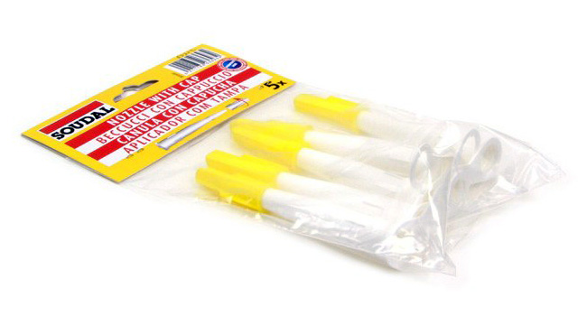 Blister Soudal de 5 embouts+bouchon pour silicone