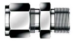 Raccord à double bague de comp. pour tubes inox - Raccord droit Type SMC - Inox - 6mm - G1/4" M