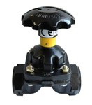 Diaphragm valve - GGG40 Cast iron - EPDM - G1" FF - (+)130°C - Manually operated