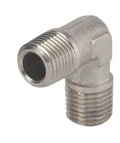 Threaded fitting - Elbow - Nickel-plated brass - 1/8" - 1/8" MM - 60 bar