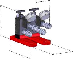 Manifold HI-FORCE avec vanne de régul - Pour systèmes double effet - Entrée: 3/8” - Sortie: 2 x 3/8”