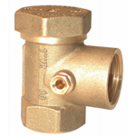 Clapet anti-retour en laiton pour compresseur à air comprimé - 1" F - 1" F - purge 1/8" / Ø6mm
