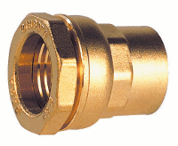 DECA compression fitting - Straight - Brass - G1"F - 32 mm - For PE hose - 16 bar