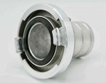 Raccord Storz pour flexible - Coupleur DN65 - Aluminium - Embout cannelé Ø100mm - Griffe A = 133mm